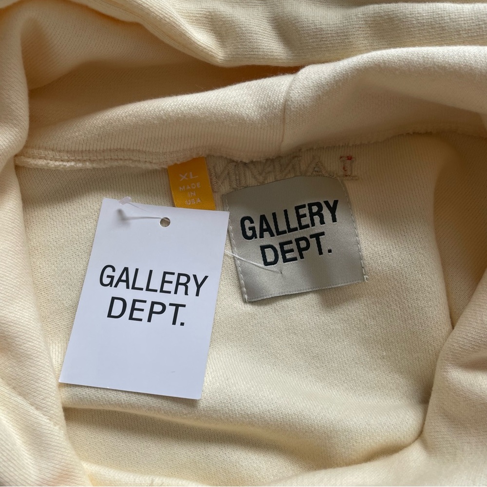 Gallery Dept x Lanvin French Logo Cream Knit Hoodie - Picture 8 of 9